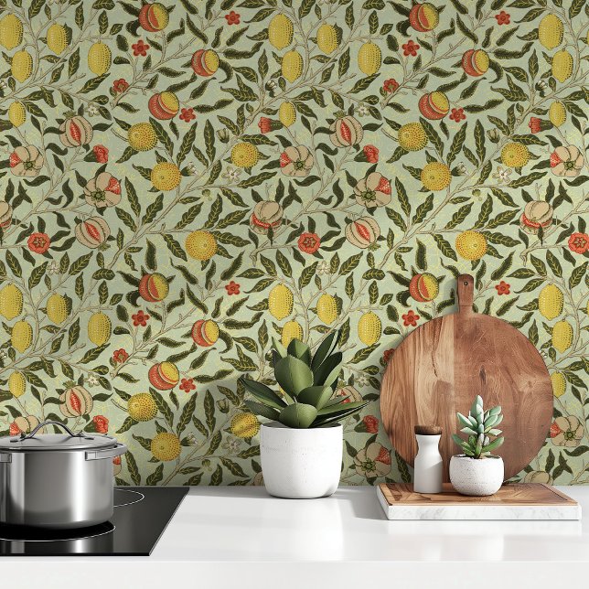 Papel Pintado Azul Verde azulado de citrus pomegranato botánico  (Subido por el creador)