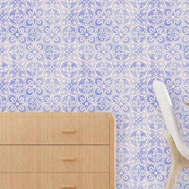 Papel Pintado Azul y blanco de estilo mediterráneo de piedra (Subido por el creador)