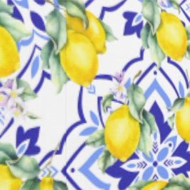 Papel Pintado Azulejo de Acuarela Campestre Francesa Azul Limón