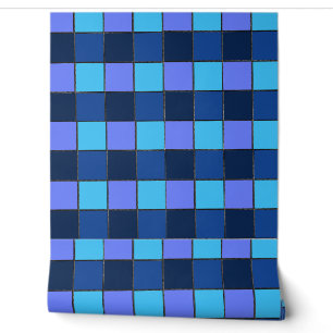 Papel Pintado Azulejo de Mosaico Personalizado y Patrón de Cuadr