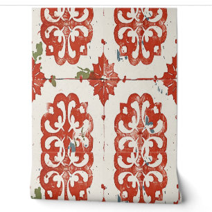 Papel Pintado Azulejos cerámicos con estampado floral vintage