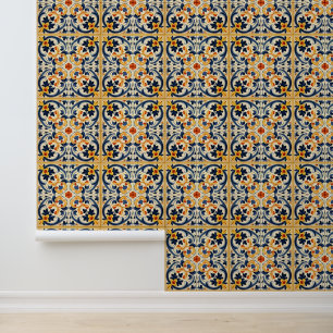 Papel Pintado Azulejos italianos amarillos