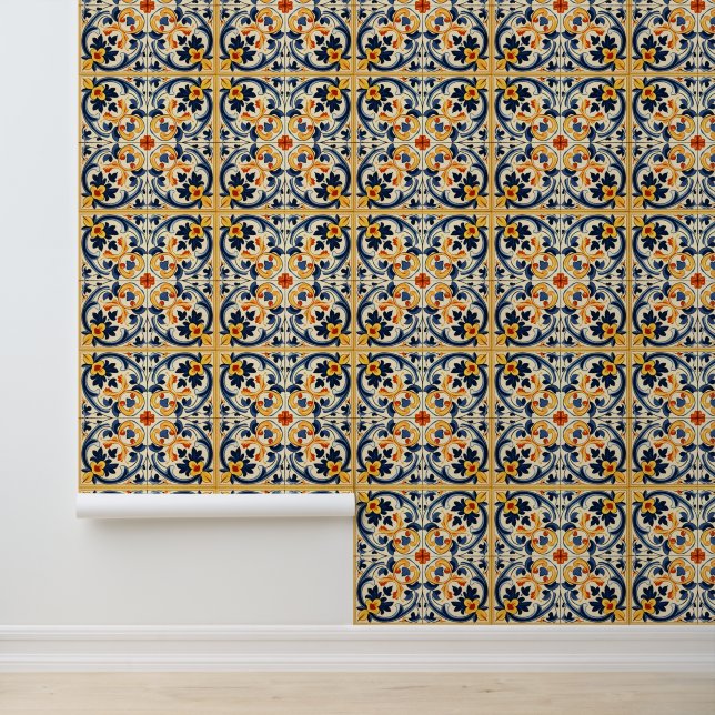 Papel Pintado Azulejos italianos amarillos (Solicitud)