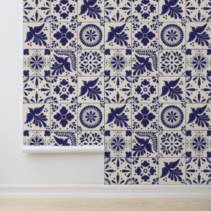 Papel Pintado Azulejos Tradicionales Mexicanos de Talavera de Li