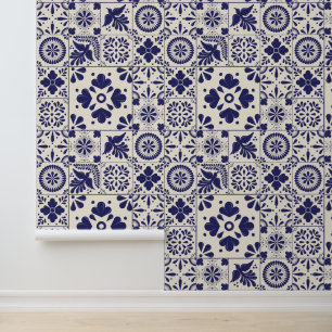 Papel Pintado Azulejos Tradicionales Mexicanos de Talavera de Li