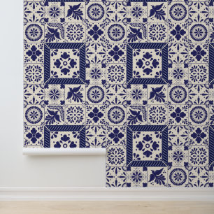 Papel Pintado Azulejos Tradicionales Mexicanos de Talavera de Li