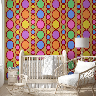 Papel Pintado Babes Beads Rojo brillante