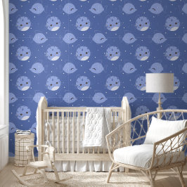 Papel Pintado Baby Boy Blue Pufferfish