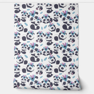 Papel Pintado baby unisex salvaje un patrón de baldosas Nursery