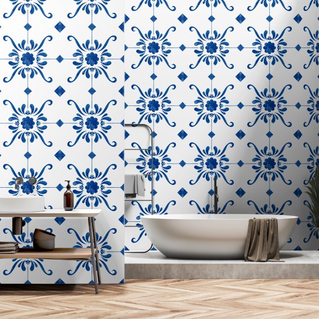 Papel Pintado Baldosa portuguesa (Baño)