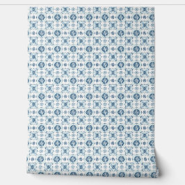 Papel Pintado Baldosas de armonía oceánica Mini Suave Verde azul