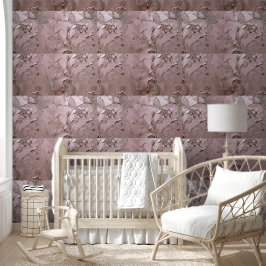 Papel Pintado Baldosas de yeso metálico rosa rubor