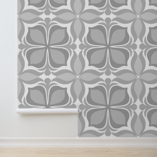 Papel Pintado Baldosas geométricas neutrales