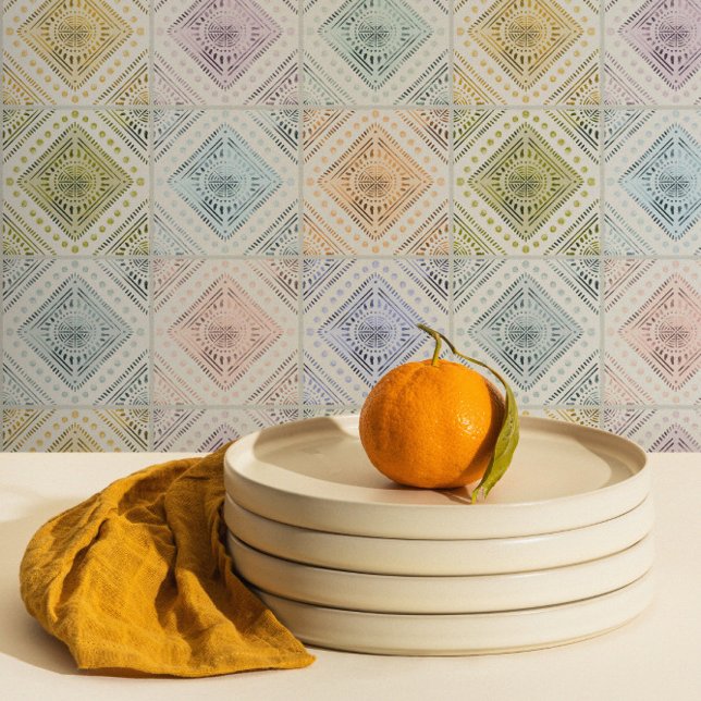 Papel Pintado Baldosas multicolores de Diamante Bohemio (Subido por el creador)