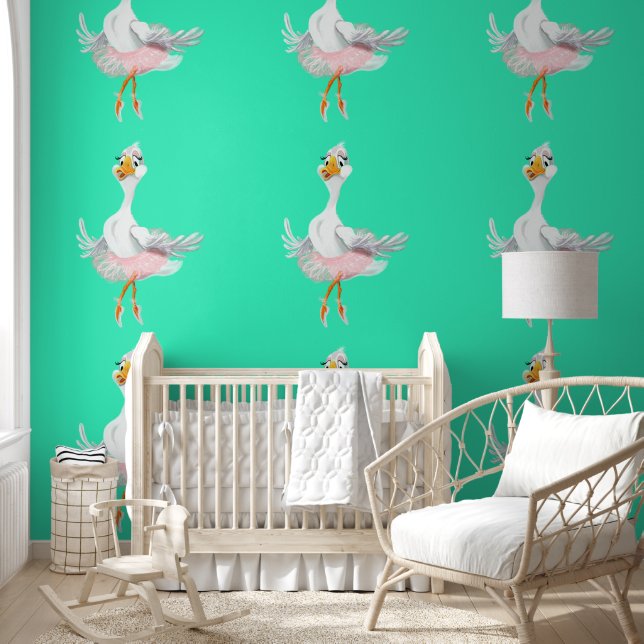 Papel Pintado Ballerina Duck Ballet Dancer Funny (Niños)