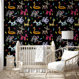 Papel Pintado Balloon Animals Kids Party Theme Nursery Bedroom