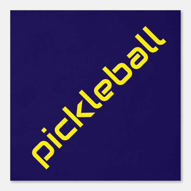 Papel Pintado BALONCESTO amarillo brillante Diagonal PICKLEBALL  (Anverso)