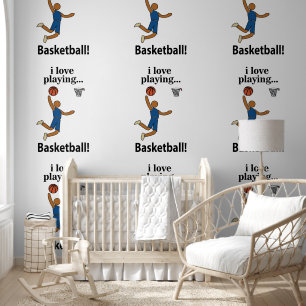 Papel Pintado Baloncesto me encanta jugar básquetbol