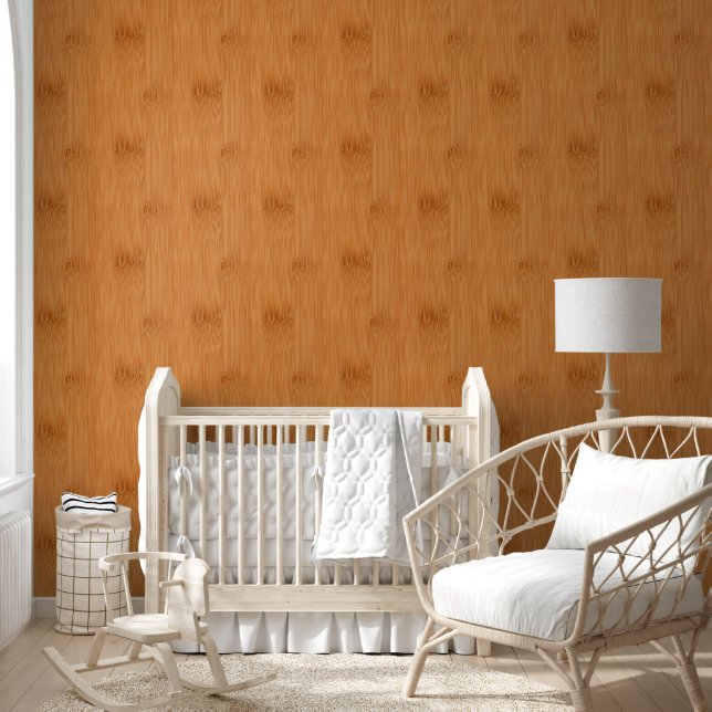 Papel Pintado Bambú Tosta Madera Grano de aspecto (Niños)