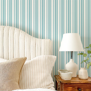 Papel Pintado Banda azul y blanca