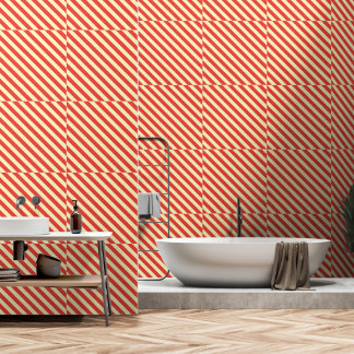 Papel Pintado Banda diagonal roja