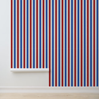 Papel Pintado Banda roja blanca y azul