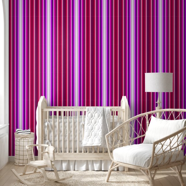 Papel Pintado Banda rosa múltiple (Niños)
