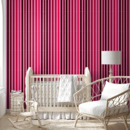 Papel Pintado Banda rosa múltiple