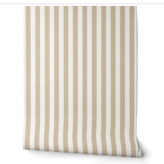 Papel Pintado Banda vertical beige y blanca de avena