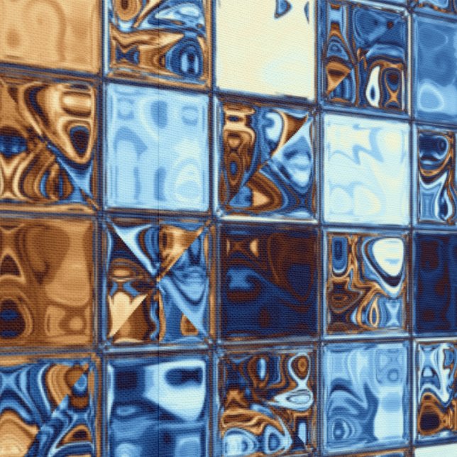 Papel Pintado Bandana azul de vaca por Melissa Lea (Costura)