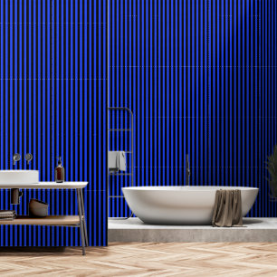 Papel Pintado Bandas Azul Y Negro De Cobalto