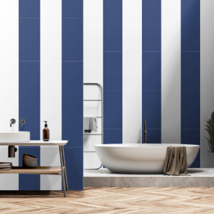 Papel Pintado Bandas costeras clásicas   Bandas azules de cobalt