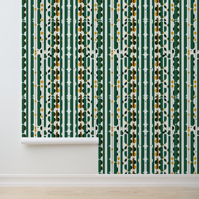 Papel Pintado Bandas Forestales Modernas - Geométricas de Median (Solicitud)