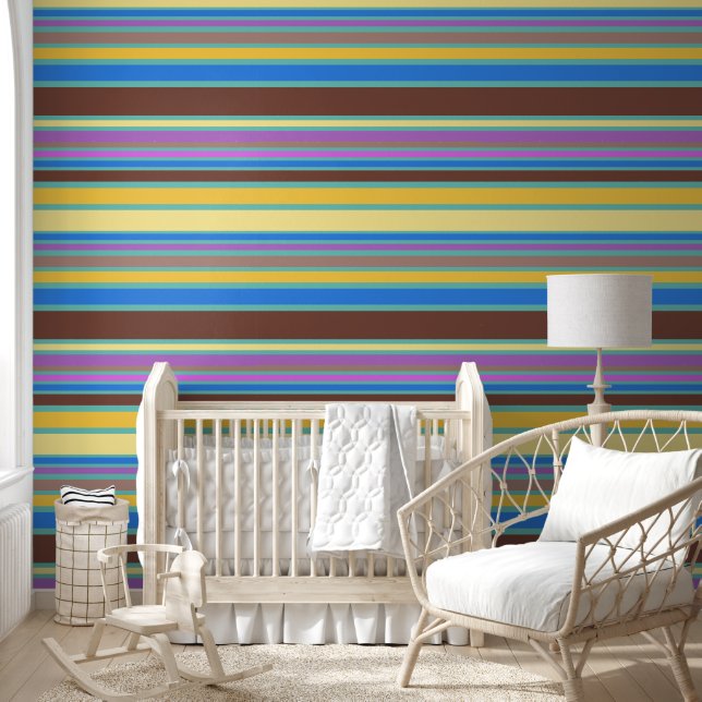 Papel Pintado Bandas y líneas de colores 6a (Niños)