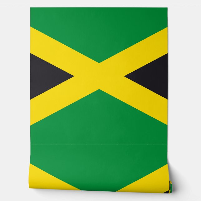 Papel Pintado Bandera de Jamaica (Desenrollar)