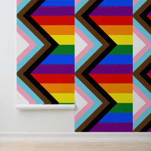 Papel Pintado Bandera de orgullo progresista de SlipperyJoe's se
