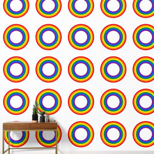 Papel Pintado BANDERA DE RAINBOW - CADENAS - Anillos de colores