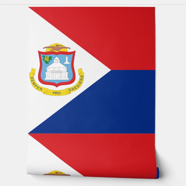 Papel Pintado bandera de Sint Maarten (Desenrollar)