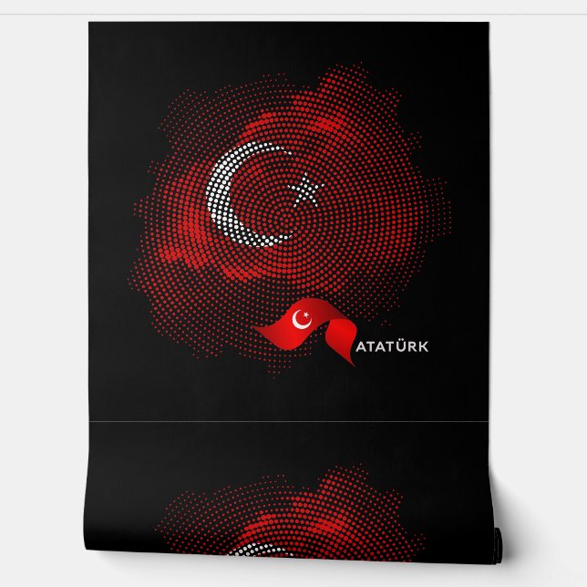 Papel Pintado Bandera de Turquía (Desenrollar)