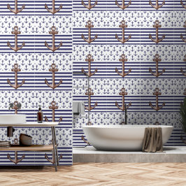 Papel Pintado Baño Náutico