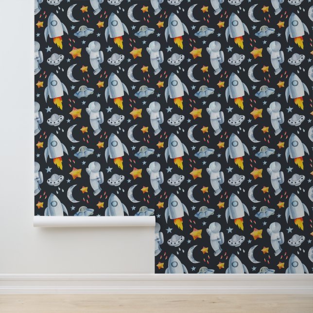 Papel Pintado Barco espacial astronauta (Solicitud)