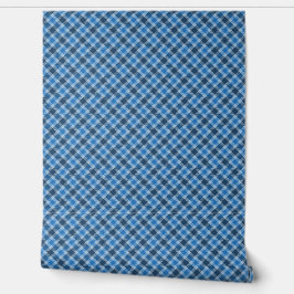 Papel Pintado basic blue/baby blue gingham plaid 