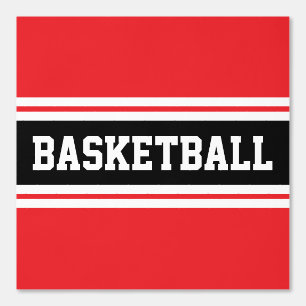 Papel Pintado BASKETBALL Deportivo Brillante Red Black White Str