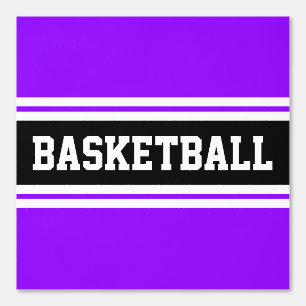 Papel Pintado BASKETBALL Fun Bright Purple Black Strips