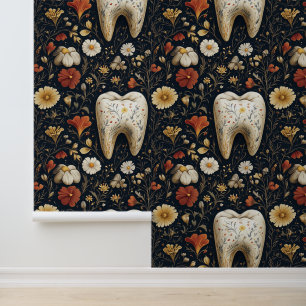 Papel Pintado Bauhaus Flowered Tooth Clínica Dental Decoración D