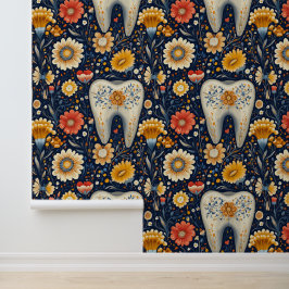 Papel Pintado Bauhaus Flowered Tooth Clínica Dental Decoración D