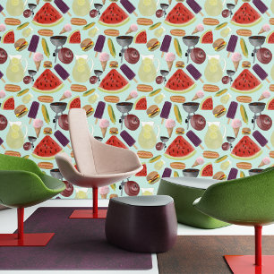 Papel Pintado BBQ de acuarela