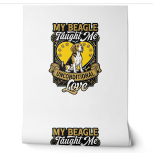 Papel Pintado Beagle Me Enseñó Amor Incondicional Perro Corazón