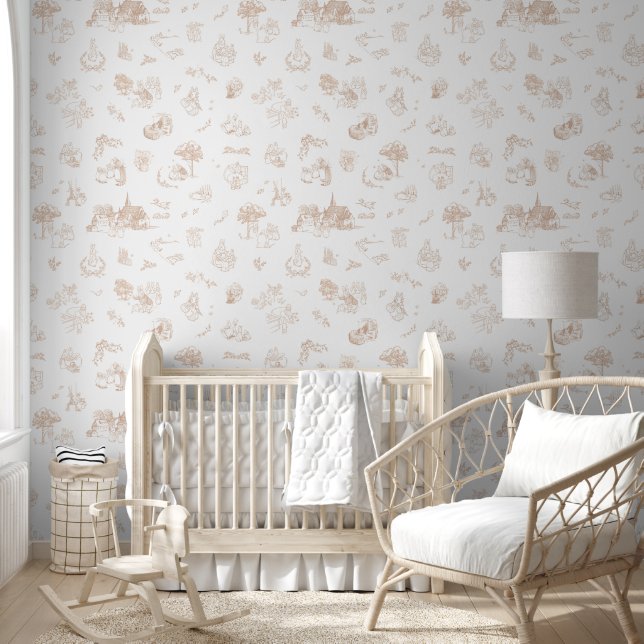 Papel Pintado Beatrix Peter the Rabbit Toile Chinoiserie Brown (Niños)