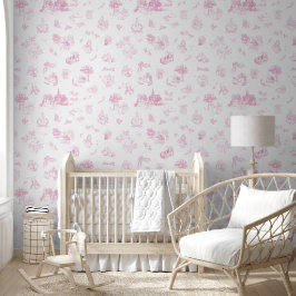 Papel Pintado Beatrix Peter the Rabbit Toile Chinoiserie Pink